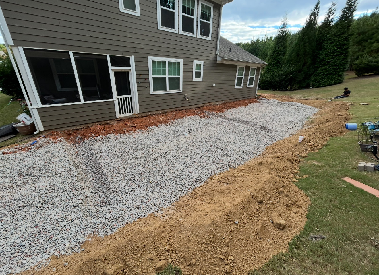 Protecting the Property First — step 04 of a Local Concrete Co project in Charlotte, NC