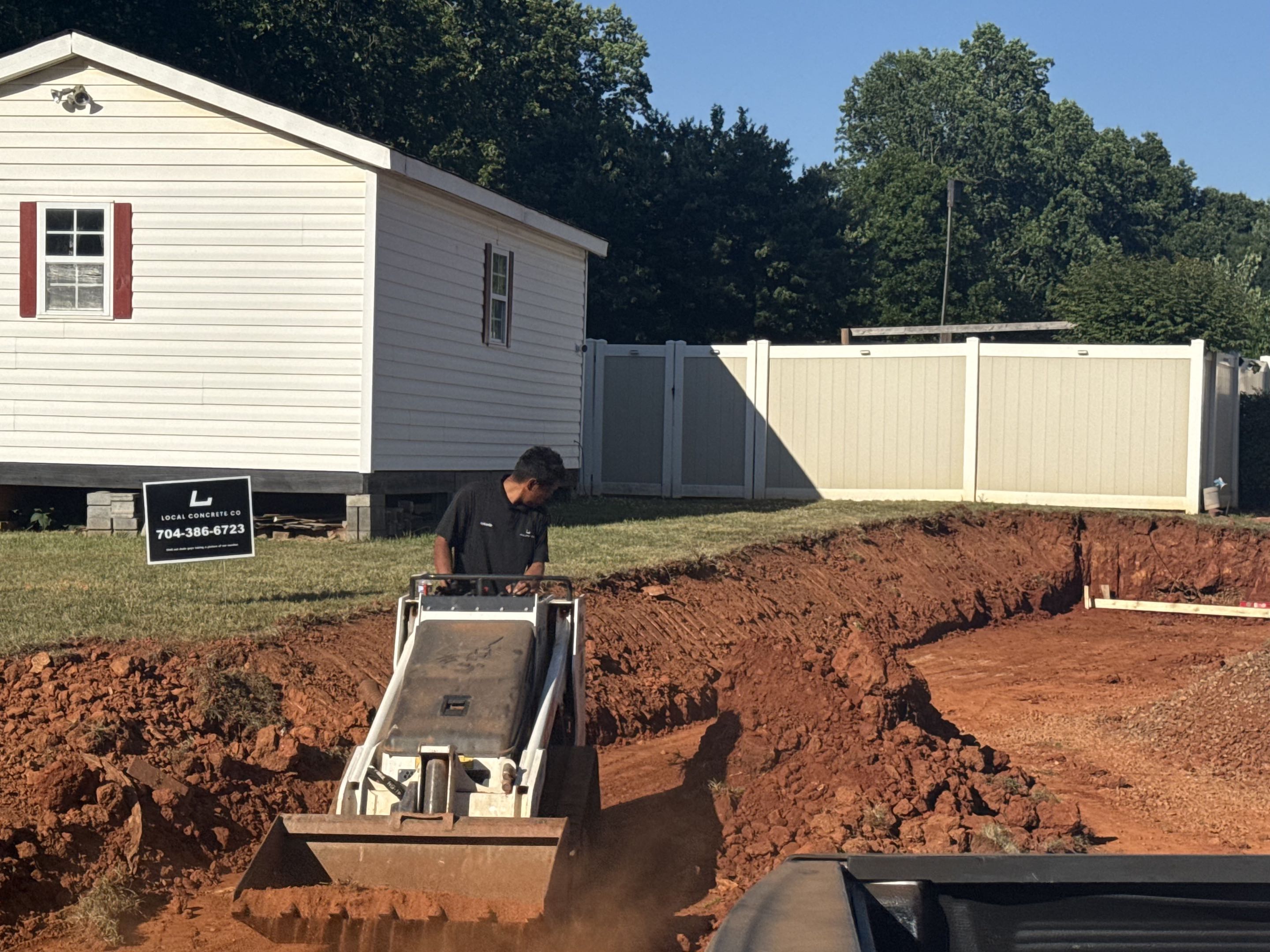 Base, Grade, and Forms — step 06 of a Local Concrete Co project in Charlotte, NC